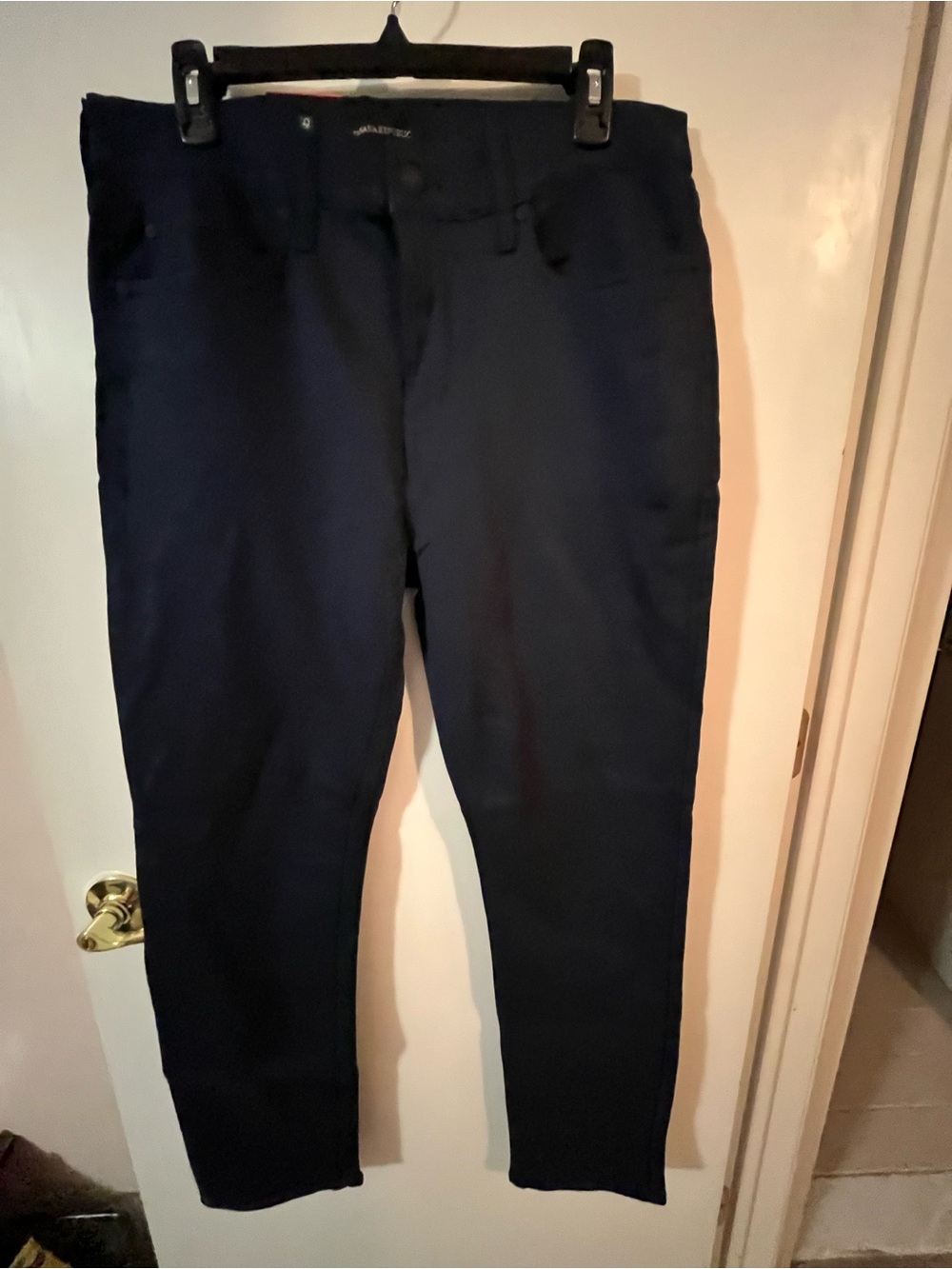 Banana Republic Dark Navy Straight-Leg Pants 34X30
